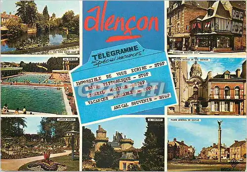 Cartes postales moderne Alencon Jardin public