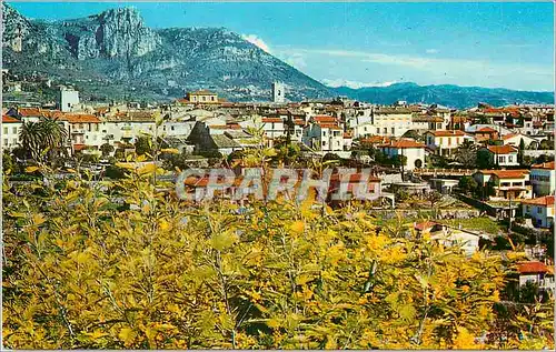 Moderne Karte Vence Cote d'Azur la Jolie Vue Panoramique au Fond les Baous