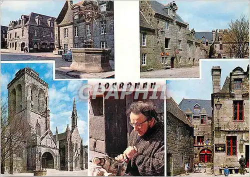 Cartes postales moderne En Bretagne Locronan (Finistere) Vieilles Maisons la Plage L'Eglise et Chapelle Penity