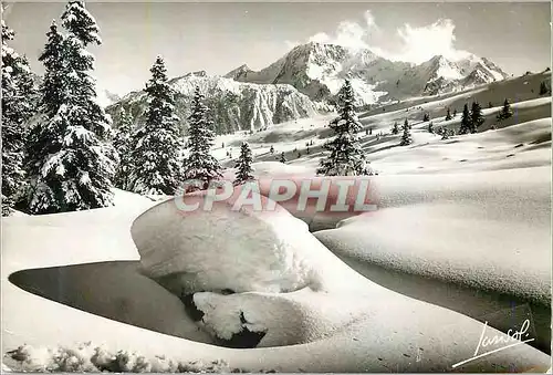 Moderne Karte Les Beaux Paysages de France L'Hiver dans les Alpes