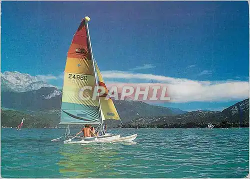 Cartes postales moderne Voile sur le Lac d'Annecy