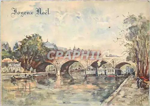 Cartes postales moderne Paris Pont Marie Port des CelestinsJoyeux Noel