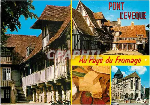 Moderne Karte Pont L'Eveque (Calvados) La Maison des Dominicaines L'Aigle d'Or