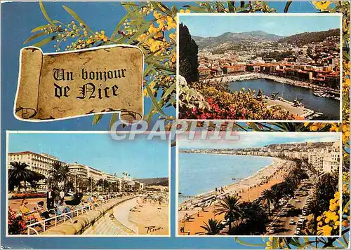 Moderne Karte Nice La Cote d'Azur Inoubliable