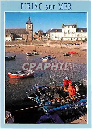 Moderne Karte Piriac sur Mer (Loire Atlantique) La Bretagne en Couleur Le Port Peche Bateau