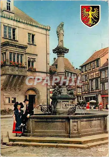 Moderne Karte Obernai (Bas Rhin) Fontaine Sainte Odile L'Alsace Pittoresque