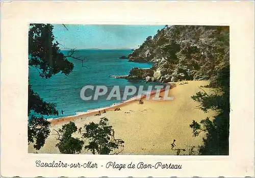 Moderne Karte Cavalaire sur Mer (Var) La Corniche des Maure Plage de Bon Porteau