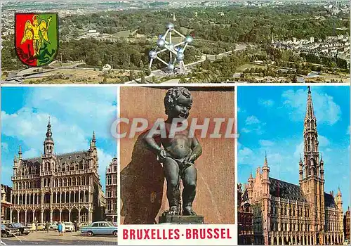 Moderne Karte Souvenir Bruxelles