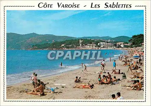 Cartes postales moderne les Sablettes (Commune de la Seyne sur Mer) Cote Varoise la Plage au Fond le Cap Sicie