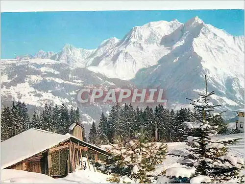 Cartes postales moderne Mont d'Arbois Bettex Panorama sur le Massif du Mont Blanc et les Aiguilles de Chamonix