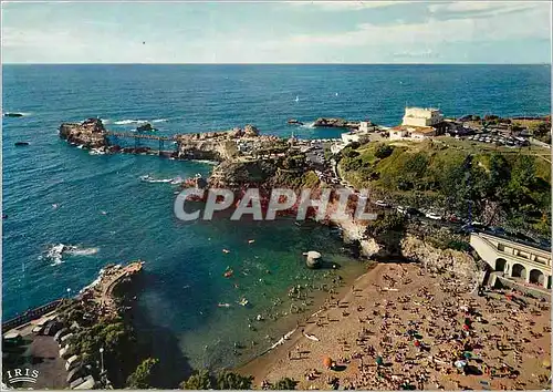 Cartes postales moderne Biarritz (B Pyr) le Port Vieux et le Rocher de la Vierge