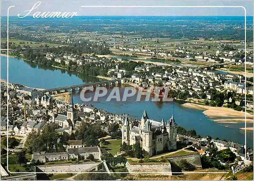 Moderne Karte Saumur (Maine et Loire) Vue Generale de la Ville Traversee par la Loire les Merveilles du Val de