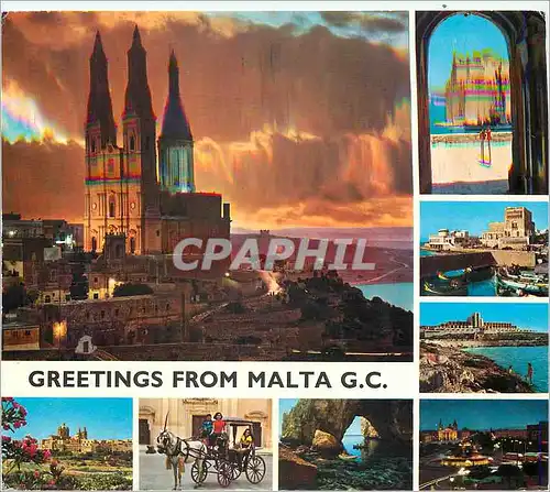 Cartes postales moderne Greetings from Malta GC