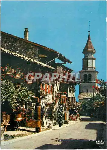 Cartes postales moderne Yvoire Rive Francaise du Leman Cite Medievale XIVe s les maisons Fleuries et le Clocher