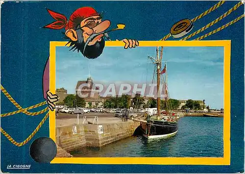 Cartes postales moderne Saint Malo Cite Corsaire Escale dans le Bassin Duguay Trouin Bateau