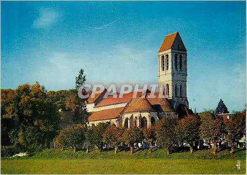 Moderne Karte Luzarches (Val d'Oise) l'Eglise Saint Comes et Saint Damien (Abside du XI au XVe siecles