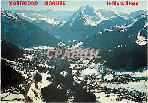 Moderne Karte Vallee de Morzine Montriond (Haute Savoie) Vue Panoramique