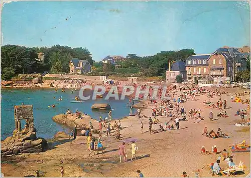 Cartes postales moderne Ploumanac'h Cote de Graint Rose Couleurs de Bretagne La Plage St Guirec et l'Oratoire