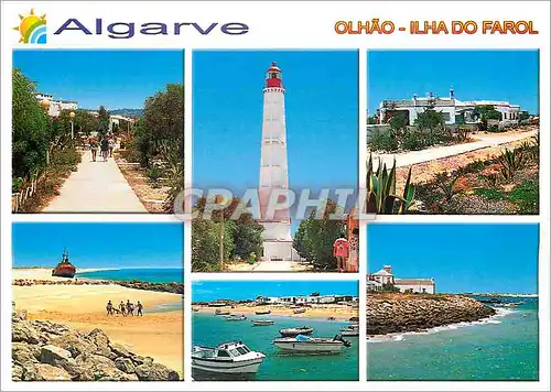 Moderne Karte Algarve Ilha do Farol Portugal
