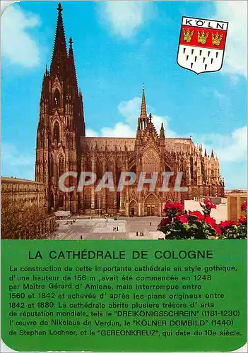 Moderne Karte La Cathedrale de Cologne