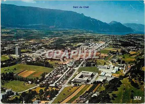 Cartes postales moderne Chambery (Savoie) vue Aerienne Panorama sur le Lac du Bourget et la Dent du Chat