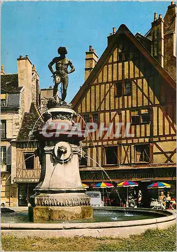Moderne Karte Dijon (Cote d'Or) la Fontaine du Bareuzai