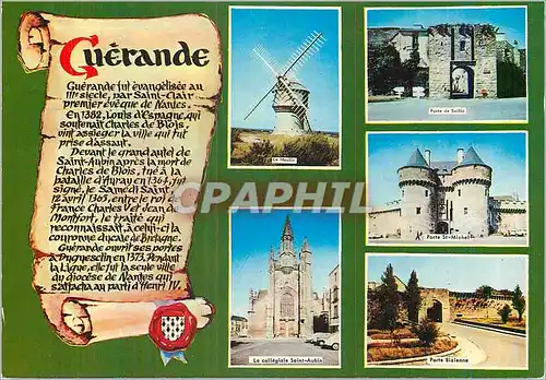 Cartes postales moderne Guerande (Loire Atlantique) Le moulin Porte de Saille Porte St Michel La collegaile Saint Aubin