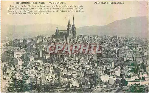 Cartes postales Clermont Ferrand Vue Generale l'Auvergne Pittoresque
