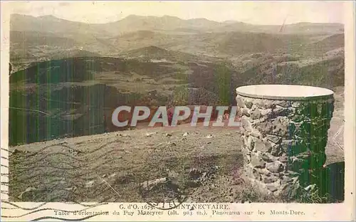 Ansichtskarte AK Saint Nectaire Table d'Orientation du Puy Mazeyres Panorama sur les Monts Dore