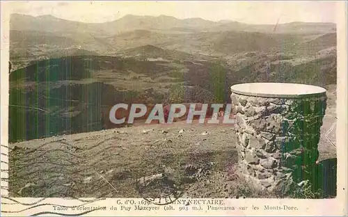 Cartes postales Saint Nectaire Table d'Orientation du Puy Mazeyres Panorama sur les Monts Dore