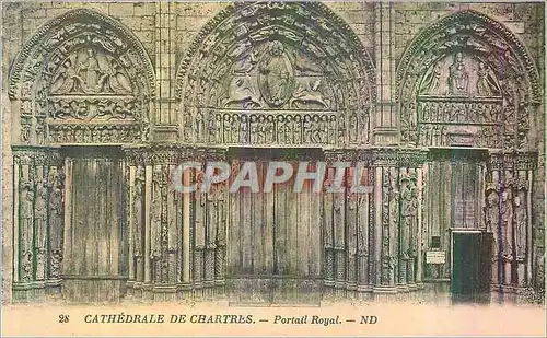 Cartes postales Chartres La Cathedrale Portail Royal