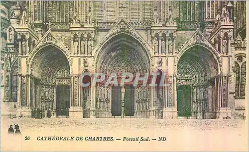 Ansichtskarte AK Cathedrale de Chartres Portail Sud