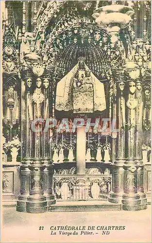 Cartes postales Cathedrale de Chartres La Vierge du Pilier