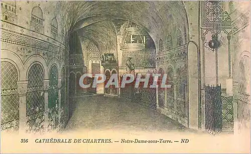 Cartes postales Cathedrale de Chartres NOtre Dame sous Terre