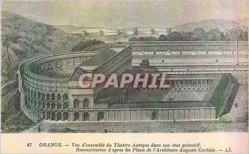 Cartes postales Orange Vue d'Ensemble du Theatre Antique dans son Etat Primitif