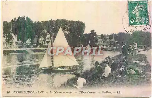 Ansichtskarte AK Nogent sur Marne Le Dimanche Matin L'Entrainement des Voiliers