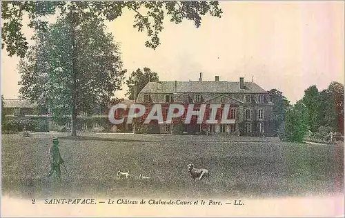 Ansichtskarte AK Saint Pavace Le Chateau de Chaine de Coeurs et le Parc