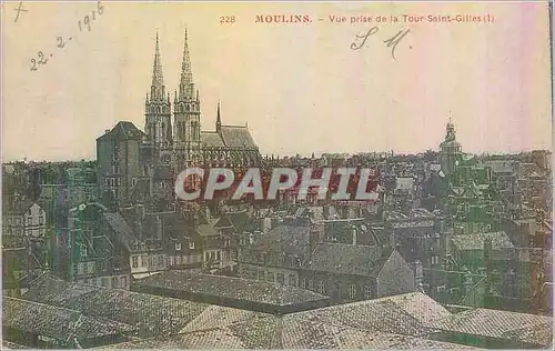 Cartes postales Moulins Vue Prise de la Tour Saint Gilles