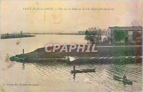 Cartes postales Saint Jean de Losne Vue sur la Saone en Aval de Saint Jean de Losne