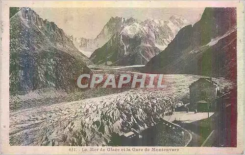 Cartes postales La Mer de Glace et la Gare de Montenvers