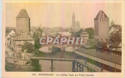 Ansichtskarte AK Strasbourg Les Vieilles Tours aux Ponts Couverts