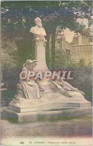 Ansichtskarte AK Amiens Monument Jules Verne