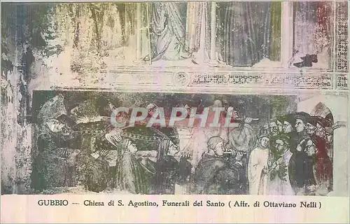 Cartes postales Gubbio Chiesa di S Agostino Funerali del Santo (Affr di Ottavio Nelli)