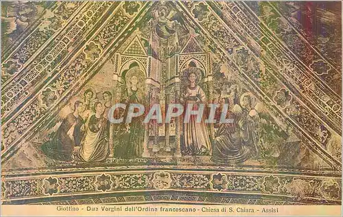 Ansichtskarte AK Giottino Due Vergini Dell'Ordine Francescano Chiesa di S Chiara Assisi
