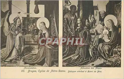 Cartes postales Bruges Eglise de Notre Dame Annonciation Adoration des Mages