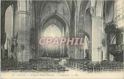 Cartes postales Laval L'Eglise Saint Venerand L'Interieur