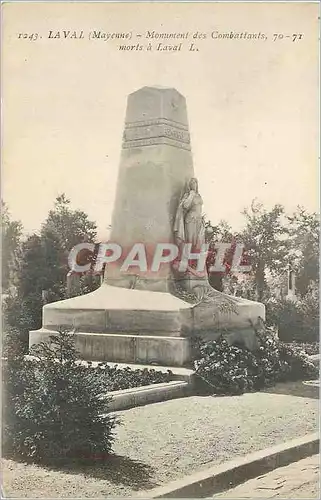 Ansichtskarte AK Laval (Mayenne) Monument des Combattants Morts a Laval Militaria