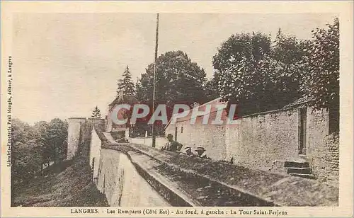 Cartes postales Langres Les Premparts (Cote Est) Au Fond a Gauche La Tour saint Ferjeux