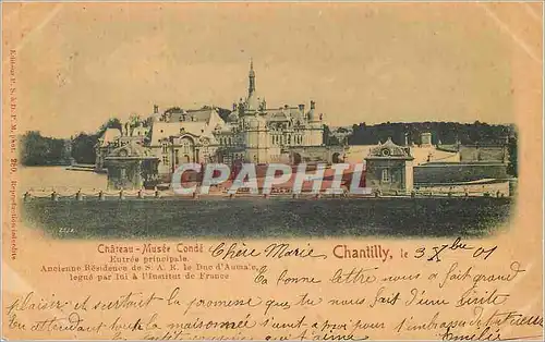 Ansichtskarte AK Chantilly Chateau Musee Conde (carte 1900)