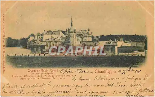 Cartes postales Chantilly Chateau Musee Conde (carte 1900)